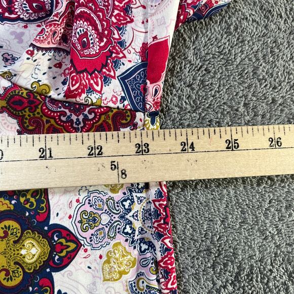 Cupcakes And Cashmere Blouse Womens Large‎ Pink Medallion Print Button Front Art - Picture 9 of 9